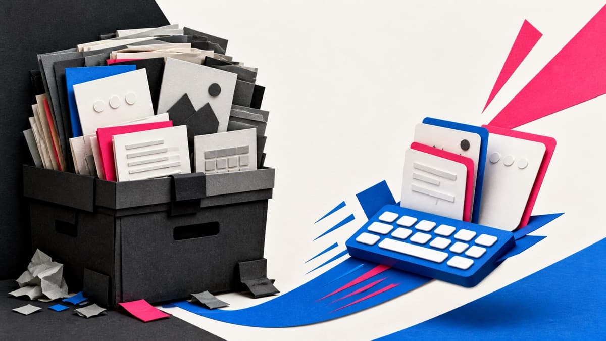 Lightweight Paste alternative carrying essential clipboard cards away from a large archive