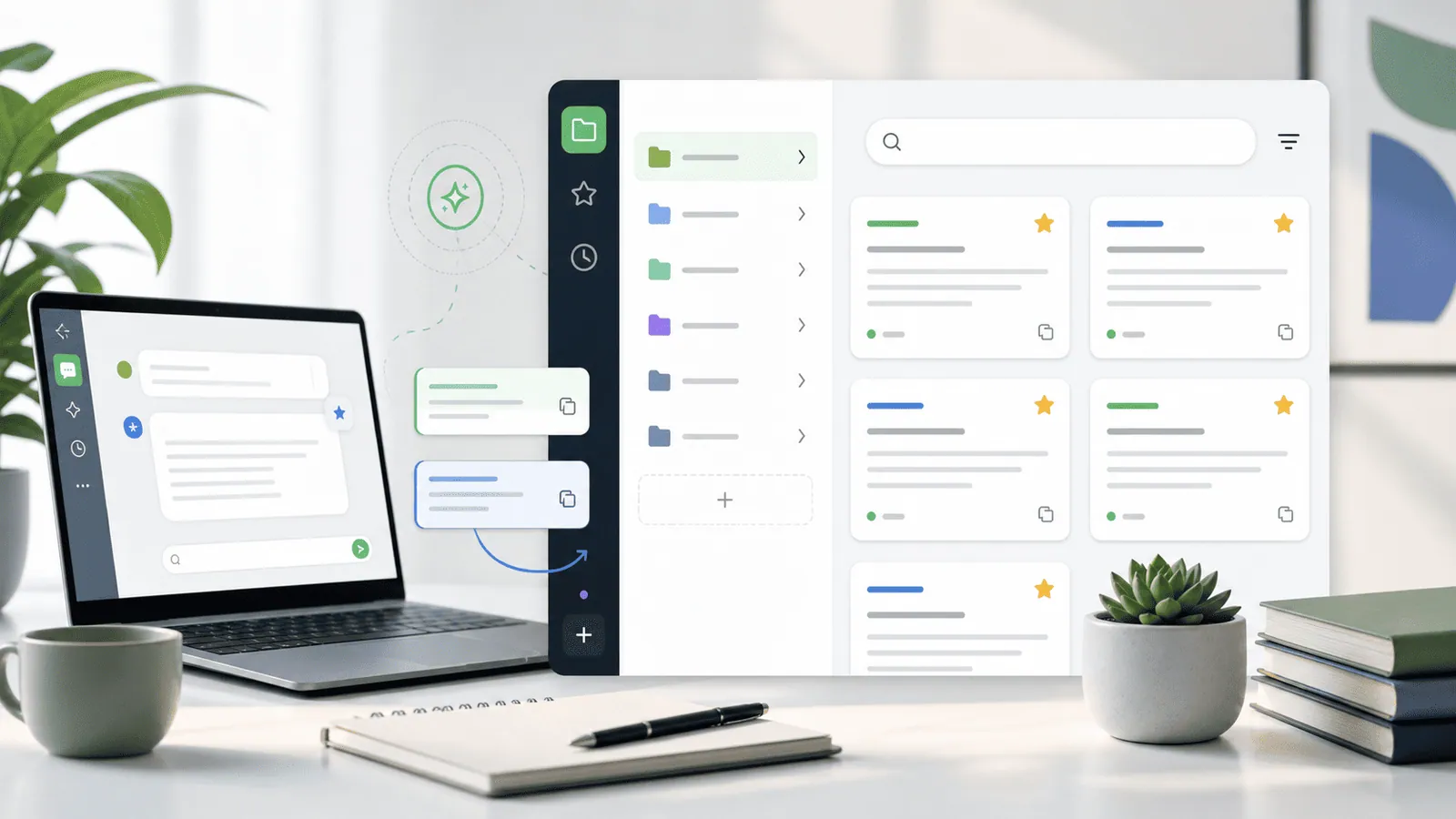 clipboard manager for ChatGPT with saved prompts and AI response snippets